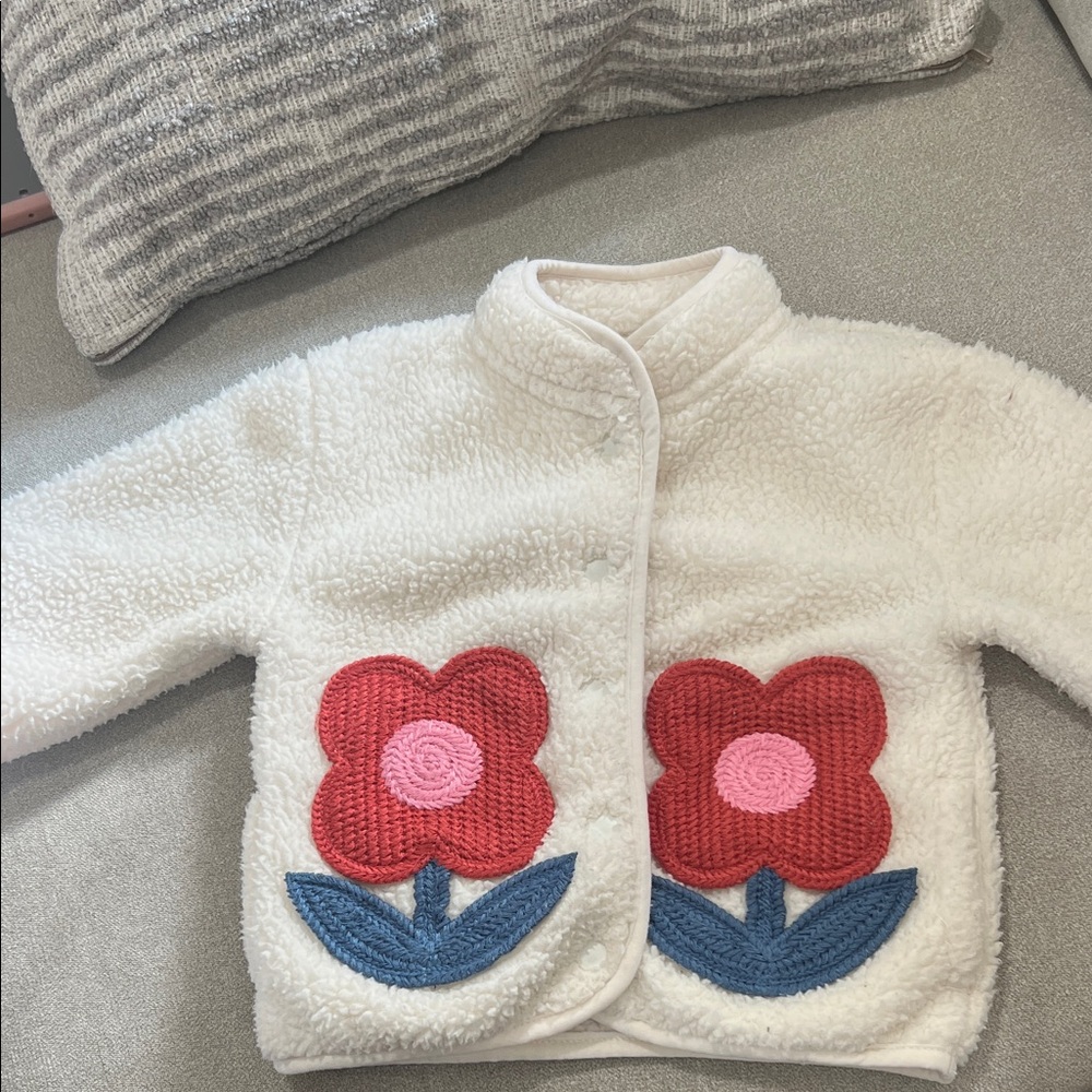 Old Navy White Fleece Jacket